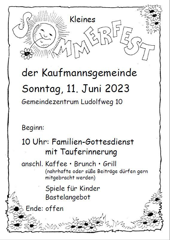 Read more about the article Kleines Sommerfest 2023